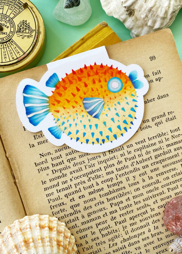 marque page magnetique rainbow fish poisson pique clohey scaled