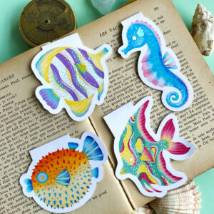 marque page magnetique rainbow fish poissons clohey scaled