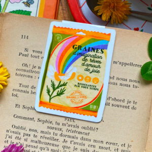 marque page magnetique vintage sachet mauvaises graines lgbtqia clohey