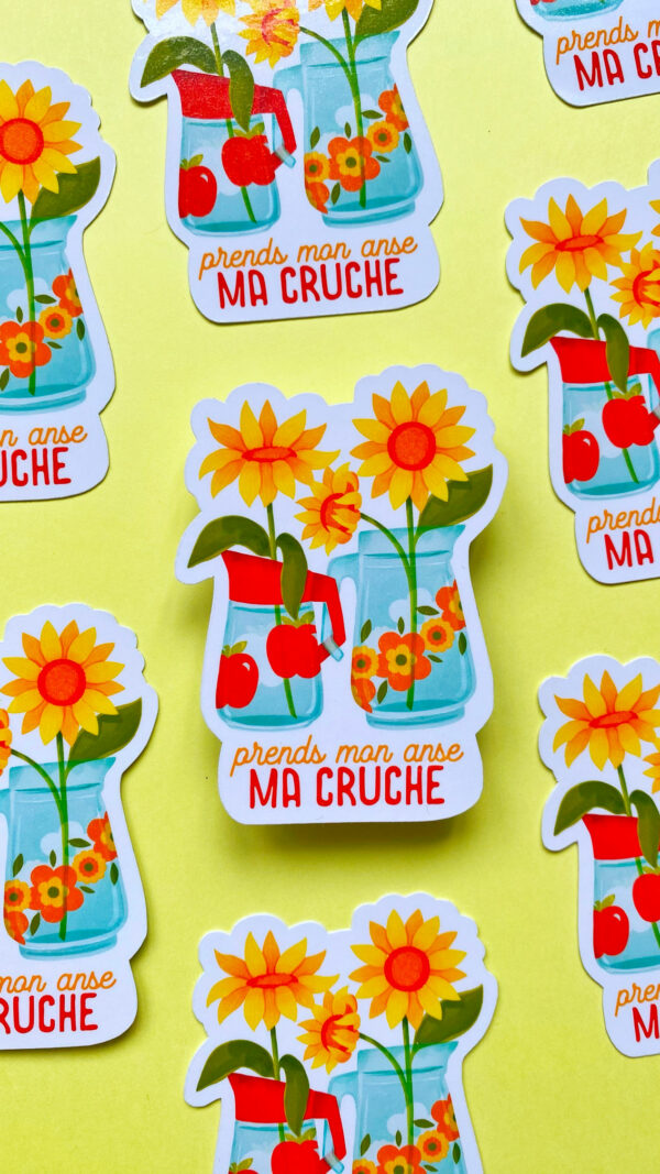 stickers cruche tournesol vintage clohey 1