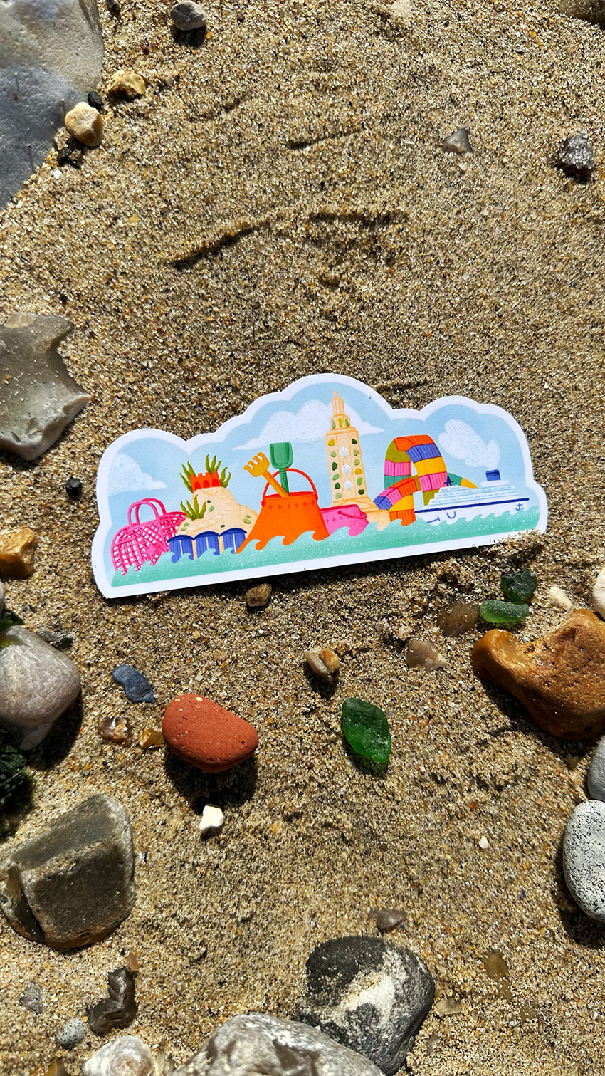 chateau de sable plage stickers lh le havre clohey chateau de sable plage stickers lh le havre clohey