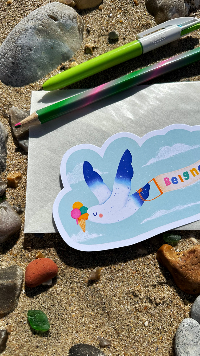 goeland mouette goelette carte plage le le havre clohey goeland mouette goelette carte plage le le havre clohey