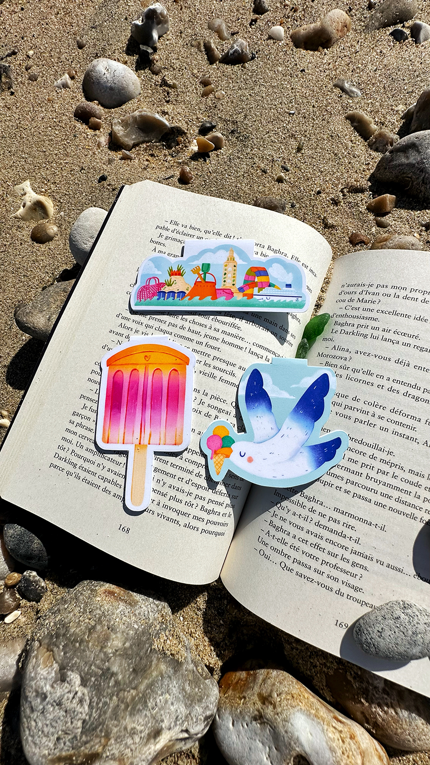 goelette chateau de sable glace plage marquepage aimanté clohey LH le havre goelette chateau de sable glace plage marquepage aimante clohey LH le havre
