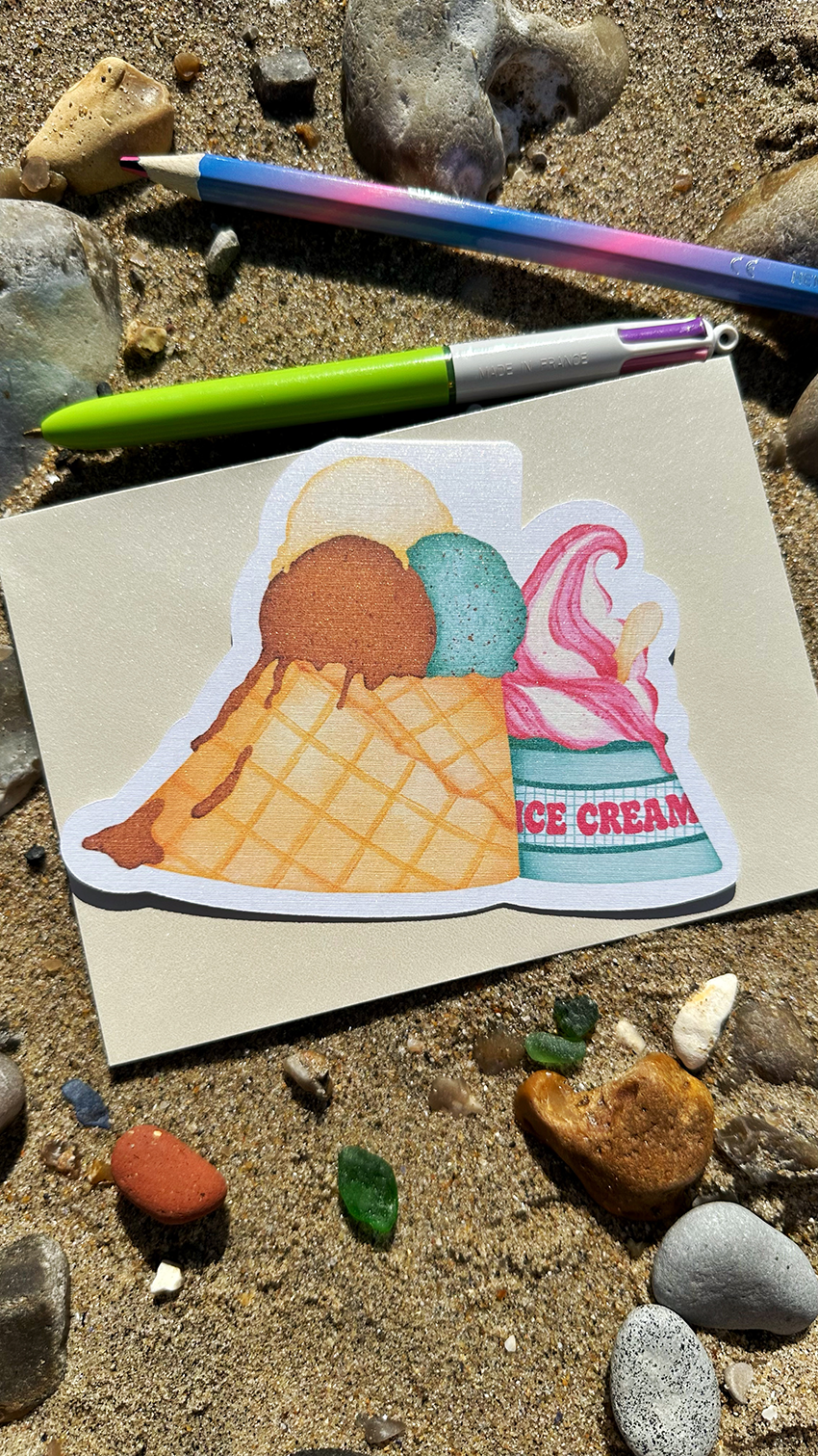 volcan glace plage carte double aimanté lh le havre clohey 1 volcan glace plage carte double aimante lh le havre clohey 1